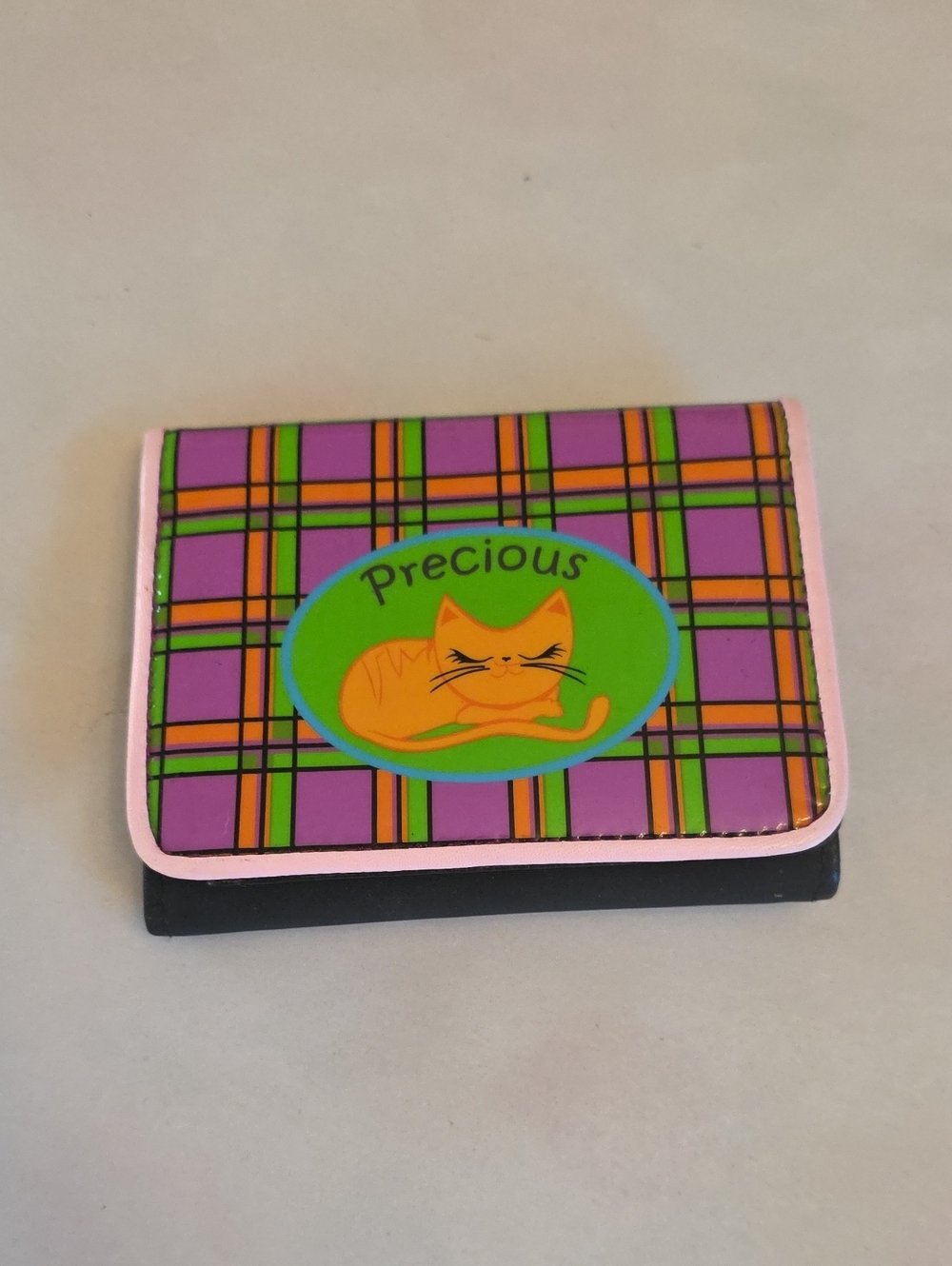 The Cat's Meow Precious Pink Plaid Wallet